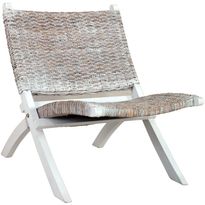 Nojatuoli luonnollinen kubu-rottinki/täysi mahonki