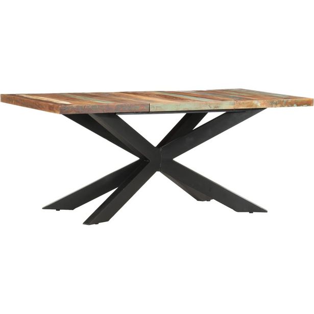 Ruokapöytä 180x90x76 cm kierrätetty puu_1