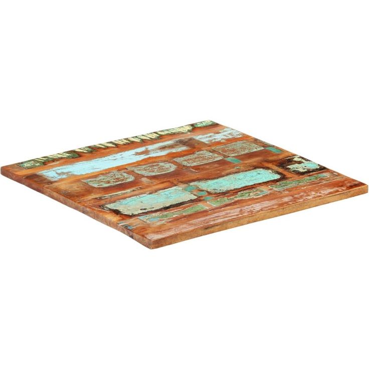 Neliönmuotoinen pöytälevy 70x70cm 25-27mm täysi kierrätyspuu_1