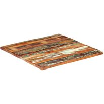 Neliönmuotoinen pöytälevy 80x80cm 25-27mm täysi kierrätyspuu