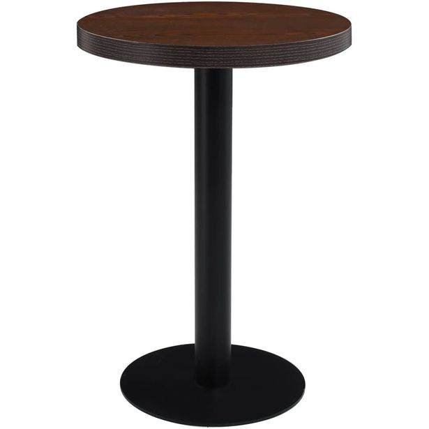 Bistropöytä tummanruskea 60 cm mdf_1