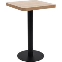 Bistropöytä vaaleanruskea mdf 50x50 cm