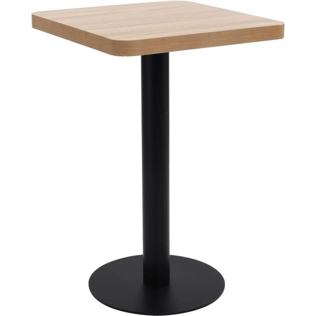Bistropöytä vaaleanruskea mdf 50x50 cm_1