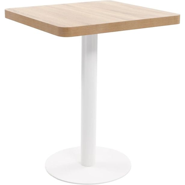 Bistropöytä vaaleanruskea 60x60 cm mdf_1