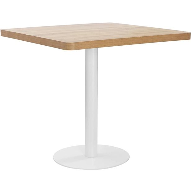 Bistropöytä vaaleanruskea 80x80 cm mdf_1