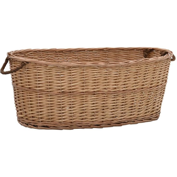 Polttopuukori kantokahvoilla 88x57x34cm, luonnollinen paju