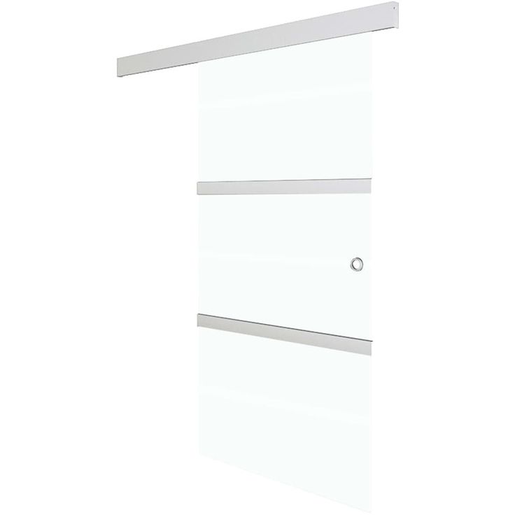 Liukuovi soft-stopeilla ESG-lasi ja alumiini, 76x205 cm