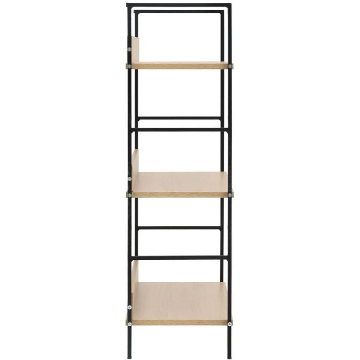 3-tasoinen kirjahylly, tammi, 60x27,6x90,5 cm, lastulevy