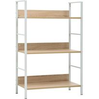 3-tasoinen kirjahylly tammi 60x27,6x90,5 cm lastulevy