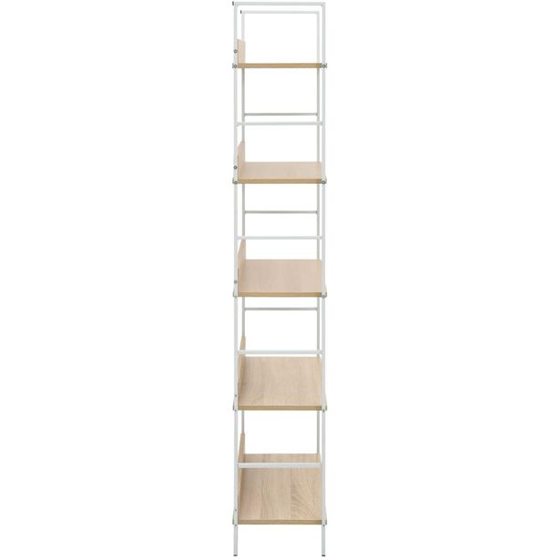 5-tasoinen kirjahylly, tammi, 60x27,6x158,5 cm, lastulevy