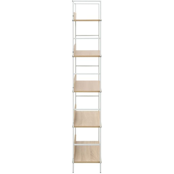 5-tasoinen kirjahylly, tammi, 60x27,6x158,5 cm, lastulevy