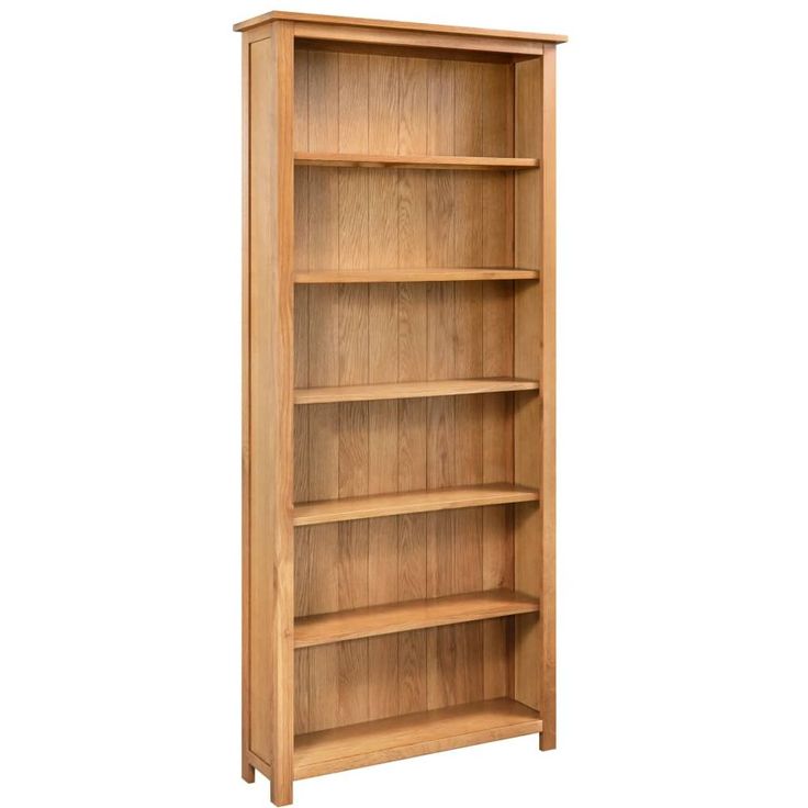 6-kerroksinen kirjahylly 80x22,5x170 cm täysi tammi_1
