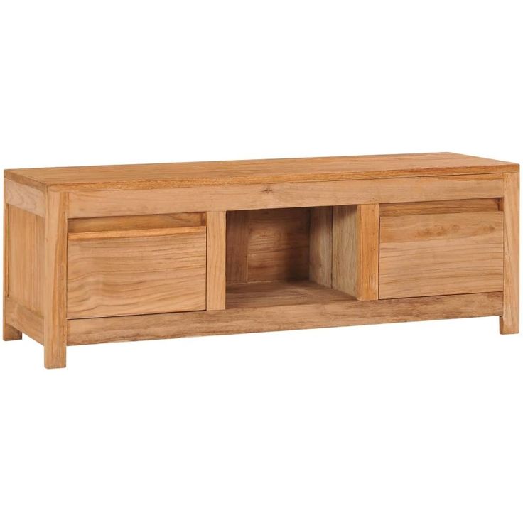 Tv-taso 100x30x35 cm täysi tiikki_1
