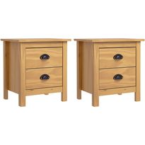 Yöpöydät hill range 2 kpl 46x35x49,5 cm täysi mänty