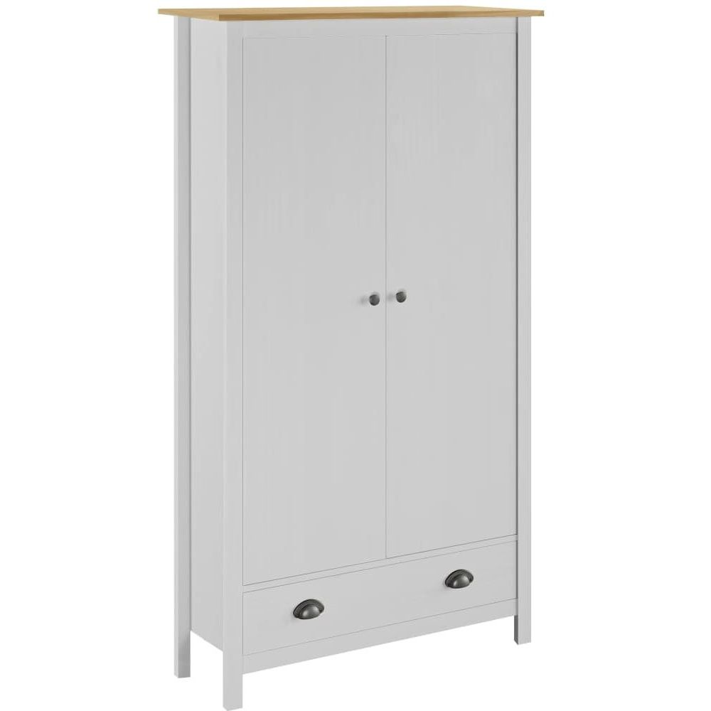 Kaksiovinen vaatekaappi hill range, valkoinen, 89cm