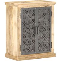 Senkki teräsovilla 60x35x75 cm täysi mangopuu