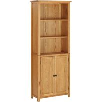 Kirjahylly 2 ovella 90x30x200 cm täysi tammi