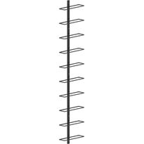 Seinäkiinnitteinen viinipulloteline, 10-pullolle, 2-osainen, metalli