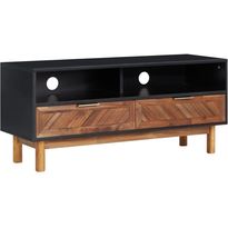Tv-taso 100x35x45 cm täysi akaasiapuu ja mdf