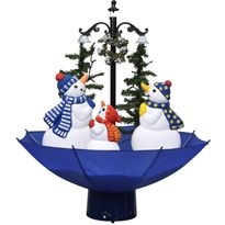 Lunta satava joulukuusi sateenvarjopohjalla, sininen, 75cm, PVC