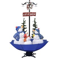 Lunta satava joulukuusi sateenvarjopohjalla, sininen, 170cm, PVC