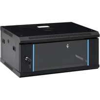 Seinäkiinnitettävä verkkolaitekaappi 19&quot;, IP20, 600x450x285 mm