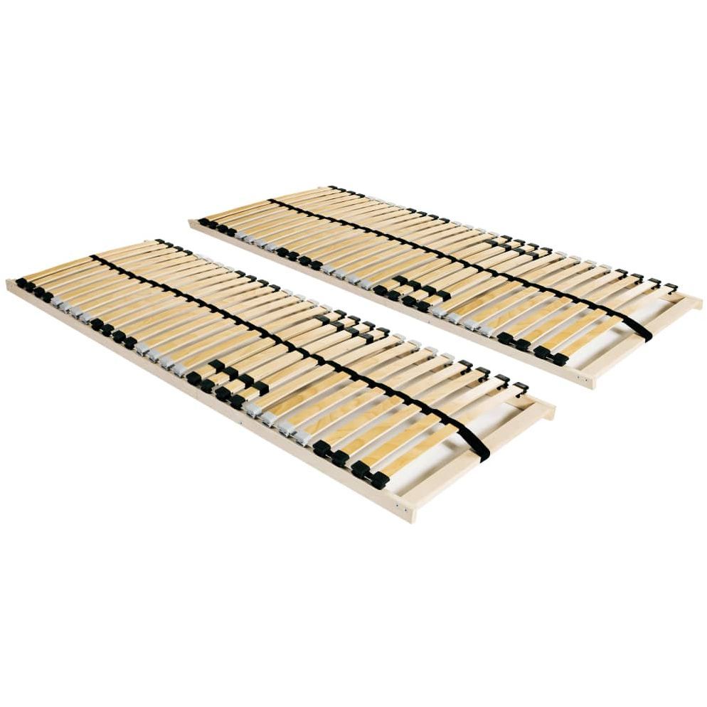 Sängyn sälepohjat 2 kpl 28 säleellä 7 vyöhykettä 70x200 cm