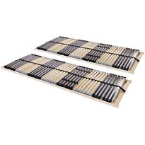 Sängyn sälepohjat 2 kpl 42 säleellä 7 vyöhykettä 70x200 cm