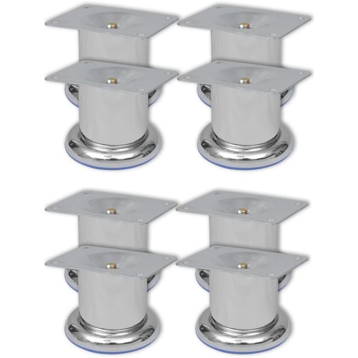 Sohvanjalat 8 kpl pyöreät kromi 60 mm_1