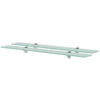 Kelluvat hyllyt, 2 kpl, lasi, 80x10 cm, 8 mm, kirkas