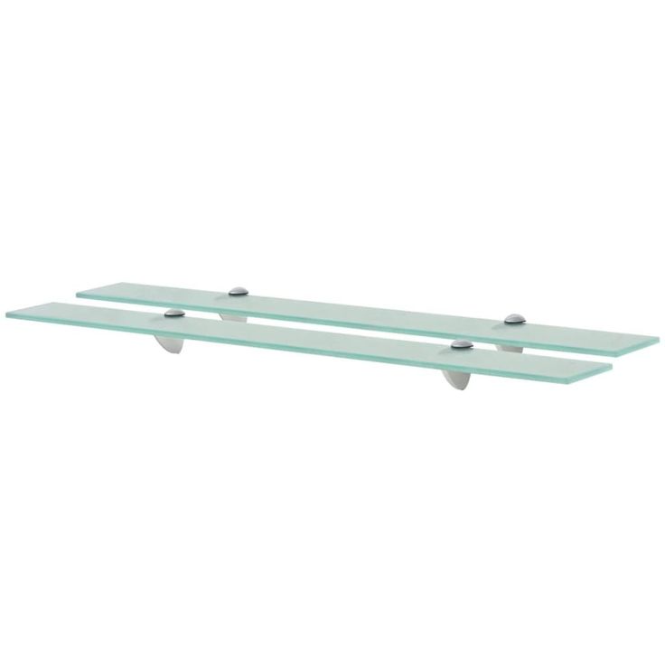 Kelluvat hyllyt, 2 kpl, lasi, 80x10 cm, 8 mm