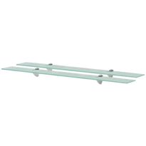 Kelluvat hyllyt, 2 kpl, lasi, 90x10 cm, 8 mm, kirkas