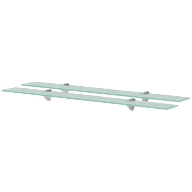 Kelluvat hyllyt, 2 kpl, lasi, 90x10 cm, 8 mm
