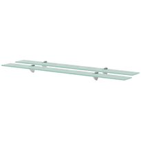 Kelluvat hyllyt, 2 kpl, lasi, 100x10 cm, 8 mm, kirkas