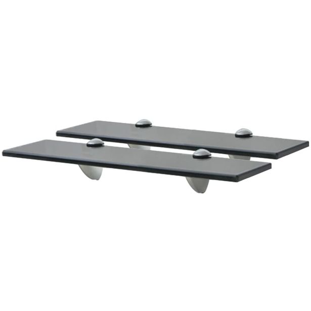 Kelluvat hyllyt, 2 kpl, lasi, 40x10 cm, 8 mm