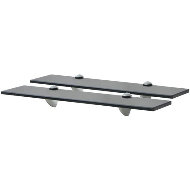 Kelluvat hyllyt, 2 kpl, lasi, 50x10 cm, 8 mm