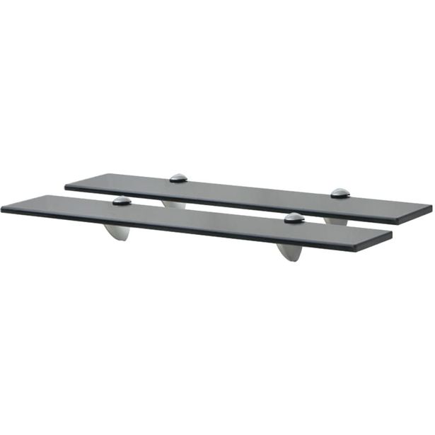 Kelluvat hyllyt, 2 kpl, lasi, 60x10 cm, 8 mm