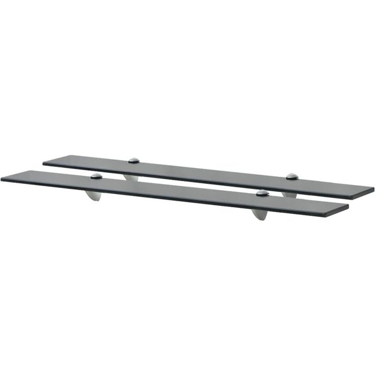 Kelluvat hyllyt, 2 kpl, lasi, 80x10 cm, 8 mm