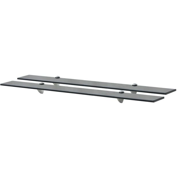 Kelluvat hyllyt, 2 kpl, lasi, 90x10 cm, 8 mm