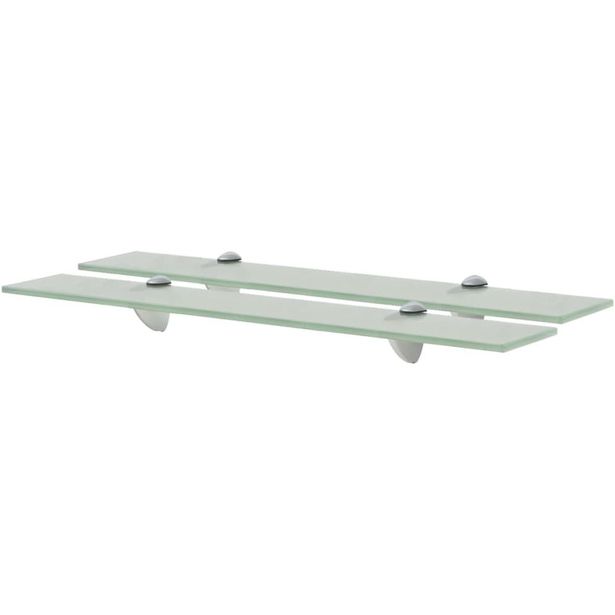Kelluvat hyllyt, 2 kpl, lasi, 60x10 cm, 8 mm