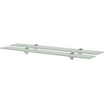 Kelluvat hyllyt, 2 kpl, lasi, 80x10 cm, 8 mm, huurre