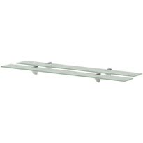 Kelluvat hyllyt, 2 kpl, lasi, 90x10 cm, 8 mm, huurre