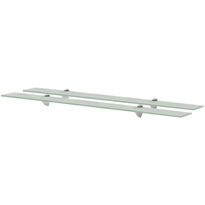 Kelluvat hyllyt, 2 kpl, lasi, 100x10 cm, 8 mm, huurre