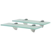 Kelluvat hyllyt, 2 kpl, lasi, 30x20 cm, 8 mm, kirkas