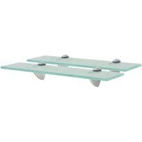 Kelluvat hyllyt, 2 kpl, lasi, 40x20 cm, 8 mm, kirkas