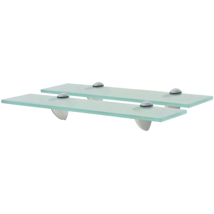 Kelluvat hyllyt, 2 kpl, lasi, 40x20 cm, 8 mm