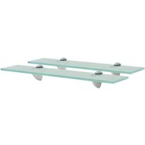 Kelluvat hyllyt, 2 kpl, lasi, 50x20 cm, 8 mm, kirkas