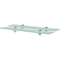 Kelluvat hyllyt, 2 kpl, lasi, 60x20 cm, 8 mm, kirkas
