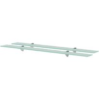 Kelluvat hyllyt, 2 kpl, lasi, 100x20 cm, 8 mm, kirkas
