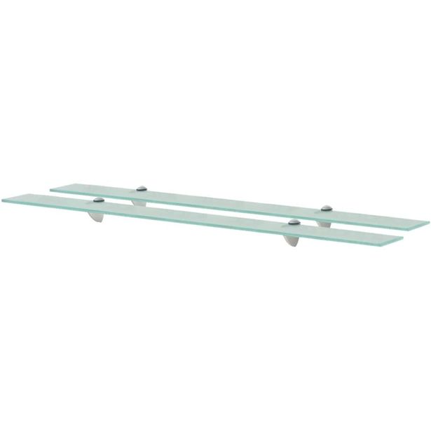 Kelluvat hyllyt, 2 kpl, lasi, 100x20 cm, 8 mm